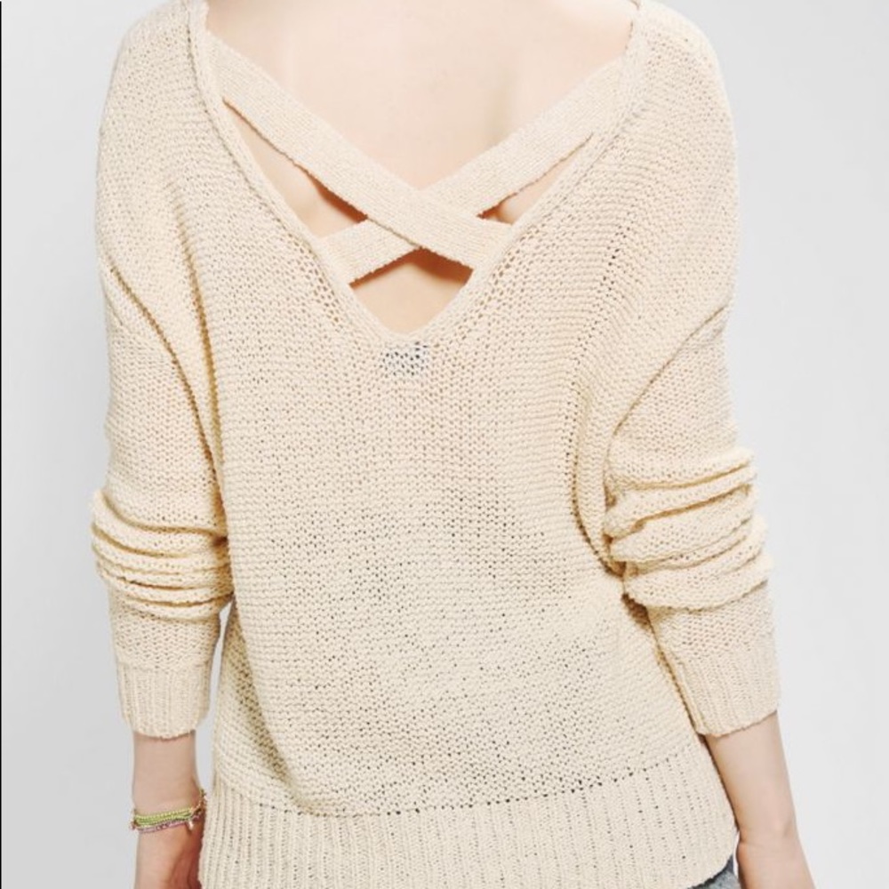 Urban day strappy cross back sweater